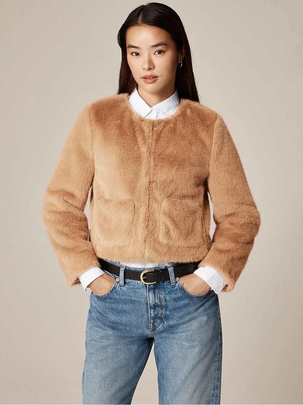 J Crew Faux Fur Lady Jacket NWT